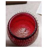 Red Protective Glass Candle Holders by PartyLite