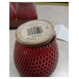 Red Protective Glass Candle Holders by PartyLite