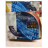 2x Holiday Time Crystalized Rope Light 18ft Blue And White Tested
