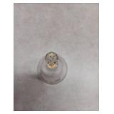 Hand-Painted Floral Glass Bell with Pendulum