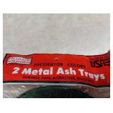 Ballonoff Green Metal Ash Tray - New in Package - lot of 2 in the package