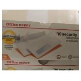 Office Depot #10 Security Window Envelopes - 250 Count in each box - lot of 3 boxes