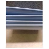 Light Blue Plastic Storage Trays Set