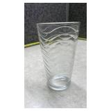 Vintage Wave Pattern Glass Tumblers Set of 5