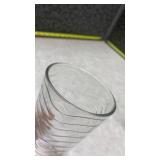 Vintage Wave Pattern Glass Tumblers Set of 5