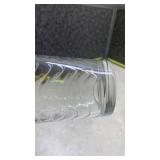 Vintage Wave Pattern Glass Tumblers Set of 5