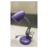 Purple Adjustable Gooseneck Desk Lamp (works)