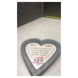 Decorative Heart-Shaped Wall Plaques Set