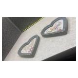 Decorative Heart-Shaped Wall Plaques Set