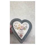 Decorative Heart-Shaped Wall Plaques Set