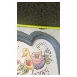 Decorative Heart-Shaped Wall Plaques Set