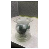 Decorative Glass Globe with Artificial Roses