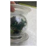 Decorative Glass Globe with Artificial Roses