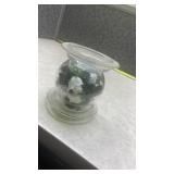 Decorative Glass Globe with Artificial Roses