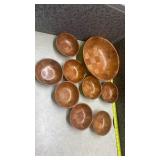 Mid-Century Woven Wooden Bowl Collection