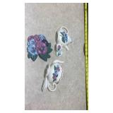 Decorative Pansy Wall Decor Set