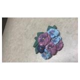 Decorative Pansy Wall Decor Set