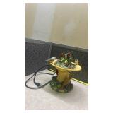 Lenox Decorative Water Fountain with Birds and Christmas Holly(turned on)