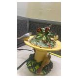 Lenox Decorative Water Fountain with Birds and Christmas Holly(turned on)