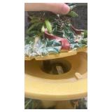 Lenox Decorative Water Fountain with Birds and Christmas Holly(turned on)