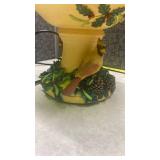 Lenox Decorative Water Fountain with Birds and Christmas Holly(turned on)