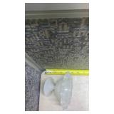 White Milk Glass Pedestal Compote with Lace Edge