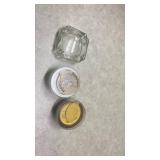 Serendipity Glass Coasters Collection Set and 1 Ash Tray