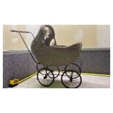 Traditional Woven Wicker Baby Carriage