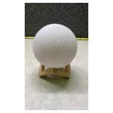 3D Moon Lamp with Wooden Stand
