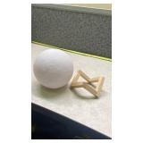 3D Moon Lamp with Wooden Stand