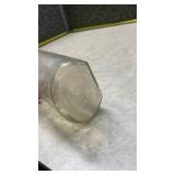 1920s Clear Glass Measuring Bottle with Scalloped Neck