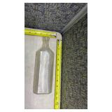 1920s Clear Glass Measuring Bottle with Scalloped Neck