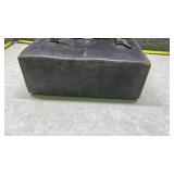 1800s Black Leather Document Portfolio with Buckle Closure