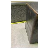 1800s Black Leather Document Portfolio with Buckle Closure