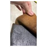 1800s Black Leather Document Portfolio with Buckle Closure