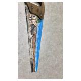 Hand Painted Log Cabin Scene Handsaw