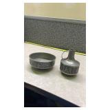 Norwegian Pewter Bowl and Cup Set