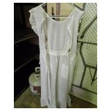 White Eyelet Lace Cotton Summer Dress