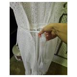 White Eyelet Lace Cotton Summer Dress