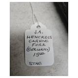 J.A. Henckels German Stag Handle Carving Fork