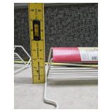 Lala White Metal Towel Holder with Shelf lot of 2