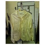Liz Claiborne Light Yellow Lace-Trimmed Blouse XL