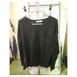 Faded Glory Black Long Sleeve Top Size L