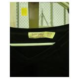 Faded Glory Black Long Sleeve Top Size L