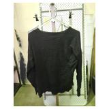 Faded Glory Black Long Sleeve Top Size L