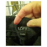 LOFT Black Dress Pants with Zip Details