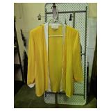 Da-Rue of California Yellow Silk Blouse cover jacket