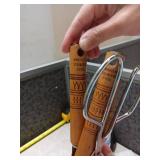 Traditional Bamboo Handle BBQ Tool Set with metal tongs and knife