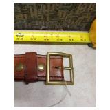 S+J Classic Brown Leather Belt