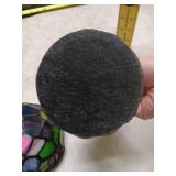 Stained Glass Table Lamp with Bronze Base